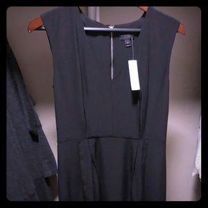 NWT J. Crew Black Sleeveless Silk A-line Dress 6